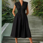 Elegantes Maxikleid mit V-Ausschnitt und Schlitz für Damen