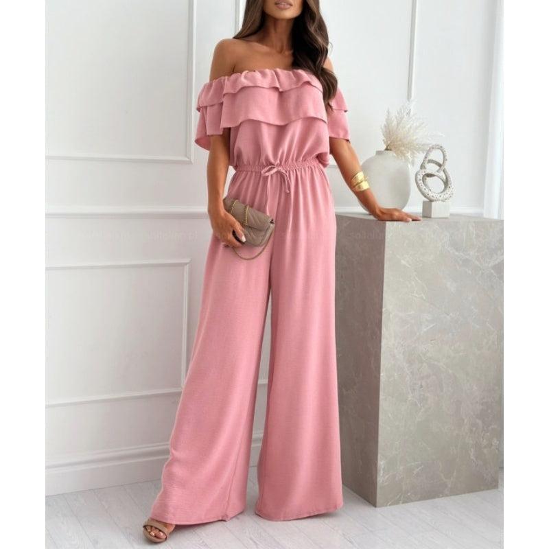 🌺Schulterfreier Rüschen-Jumpsuit für Damen🍑