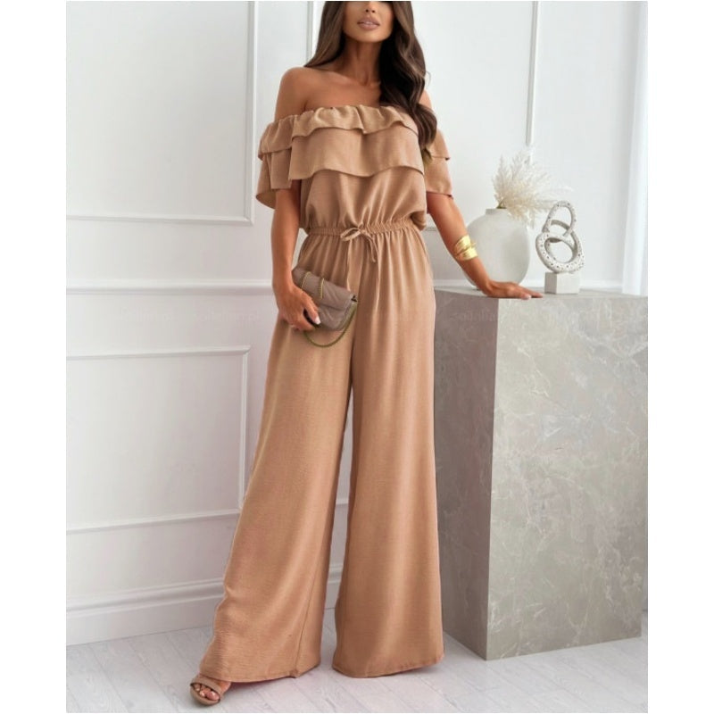 🌺Schulterfreier Rüschen-Jumpsuit für Damen🍑