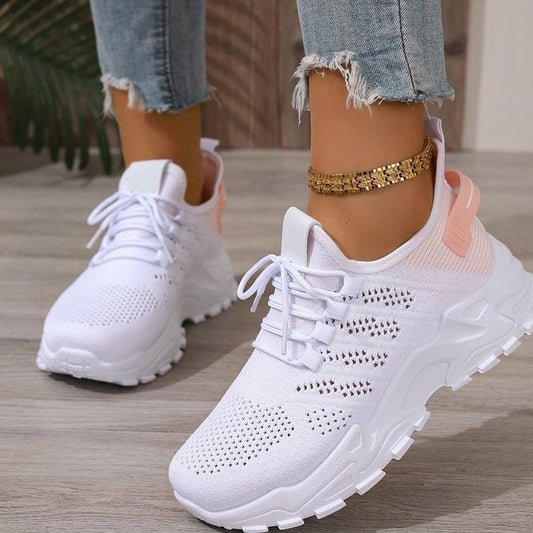 Trendige, atmungsaktive Mesh-Laufschuhe für Damen