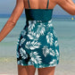 🌴👙Damen zweiteiliger Badeanzug mit Print und Träger-Shorts