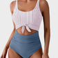 🏖️💓2026 Sommer-Hot-Sale - 50% Rabatt🩱Einteiliger Badeanzug mit gerafftem Knoten und Bauchkontrolle