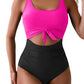 🏖️💓2026 Sommer-Hot-Sale - 50% Rabatt🩱Einteiliger Badeanzug mit gerafftem Knoten und Bauchkontrolle
