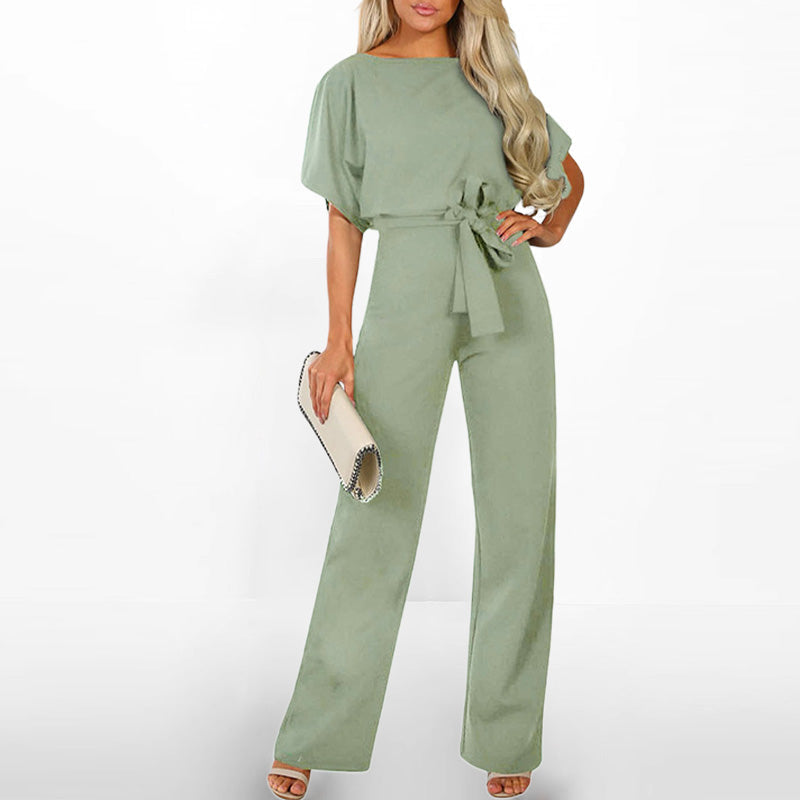Jumpsuit mit hoher Taille und weitem Bein für Damen