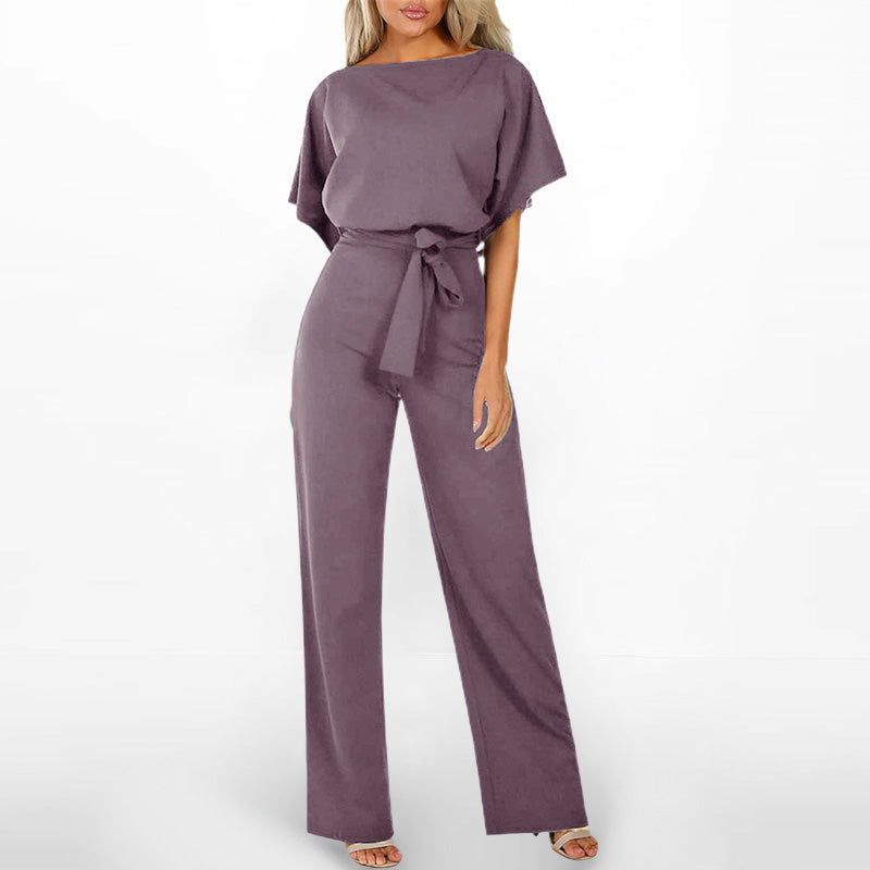 Jumpsuit mit hoher Taille und weitem Bein für Damen