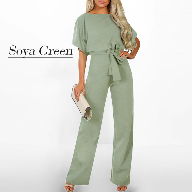 Jumpsuit mit hoher Taille und weitem Bein für Damen