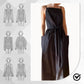 Elegantes Kleid mit Karree-Ausschnitt und Spaghettiträgern