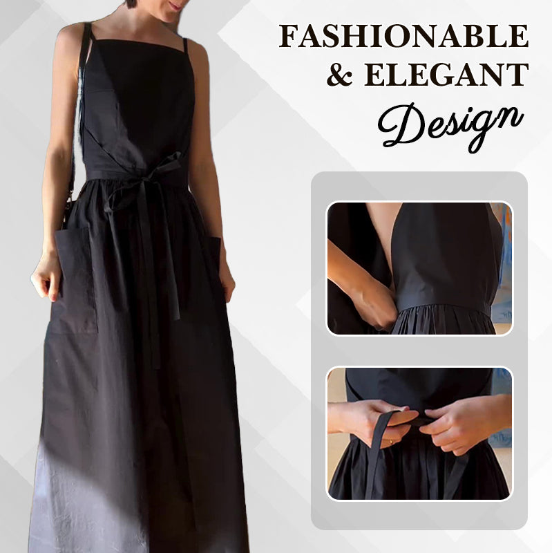 Elegantes Kleid mit Karree-Ausschnitt und Spaghettiträgern