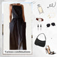 Elegantes Kleid mit Karree-Ausschnitt und Spaghettiträgern