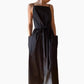 Elegantes Kleid mit Karree-Ausschnitt und Spaghettiträgern