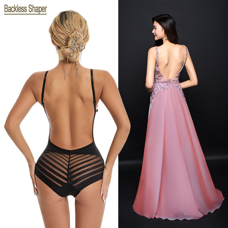 Sexy rückenfreier Push-Up-Shapewear-Bodysuit für Damen mit U-Ausschnitt