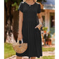 👗Elegantes Midikleid mit Rundhalsausschnitt und Taschen für Damen