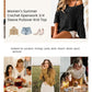 Damen Sommer Häkeln Durchbrochenes 3/4 Ärmel Pullover Strick Top