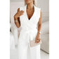 ☀️Frauen ärmelloser V-Ausschnitt Solid Jumpsuit🕊️