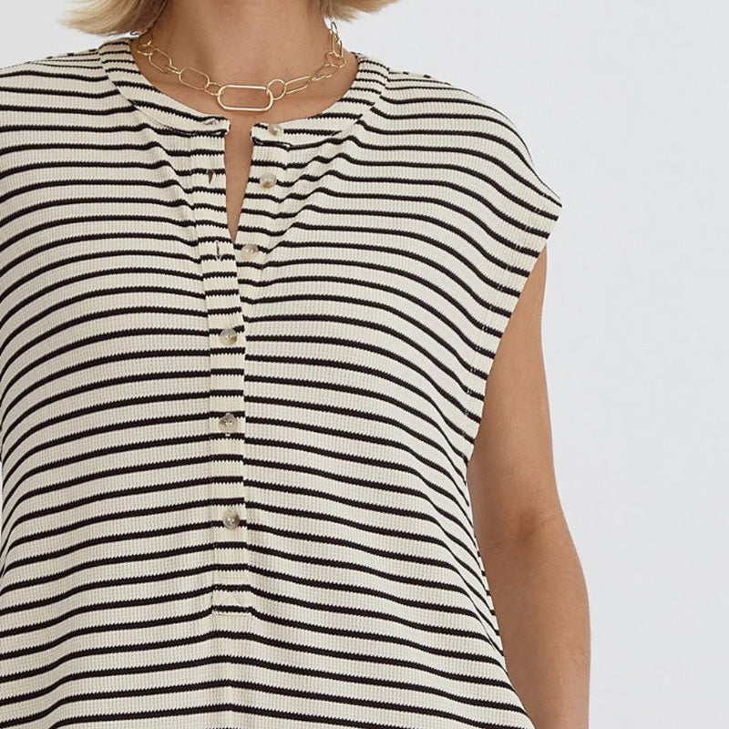 Gestreifter Freizeit-Overall für Damen