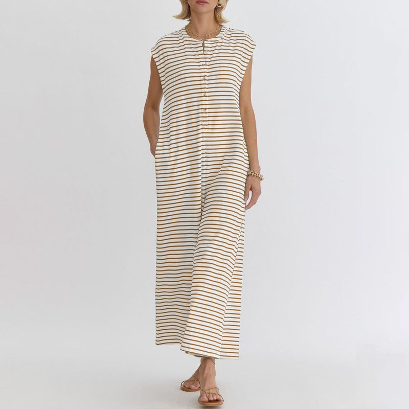 Gestreifter Freizeit-Overall für Damen