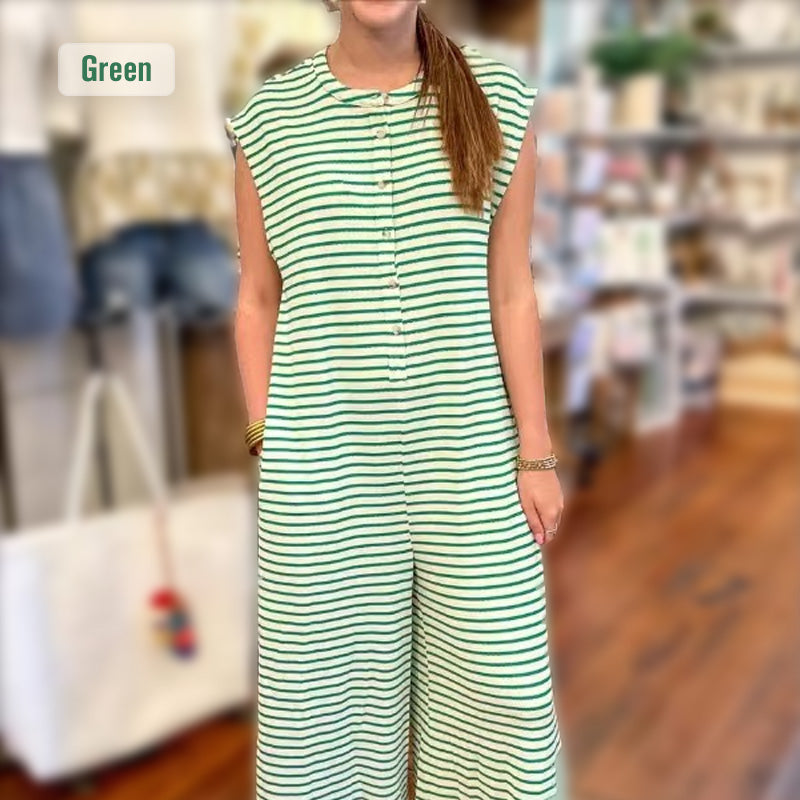 Gestreifter Freizeit-Overall für Damen