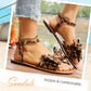 Lässige, flache Strandsandalen mit weicher Sohle