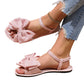 Lässige, flache Strandsandalen mit weicher Sohle