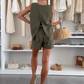 Damen-Zweiteiler: Ärmelloses Top & Shorts