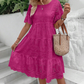 Damenkleid mit Rundhalsausschnitt, Blumenmuster und Cut-Outs