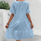 Damenkleid mit Rundhalsausschnitt, Blumenmuster und Cut-Outs