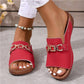 Modische Slide-Sandalen für Damen mit Kettendetail