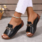 Modische Slide-Sandalen für Damen mit Kettendetail