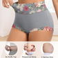 🌺 Damen High Waisted Baumwoll Slip Set – Blumenbedruckte Unterwäsche