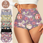 🌺 Damen High Waisted Baumwoll Slip Set – Blumenbedruckte Unterwäsche