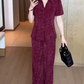 Eleganter Damen-Zweiteiler mit Kurzarm-Top und weiter Hose