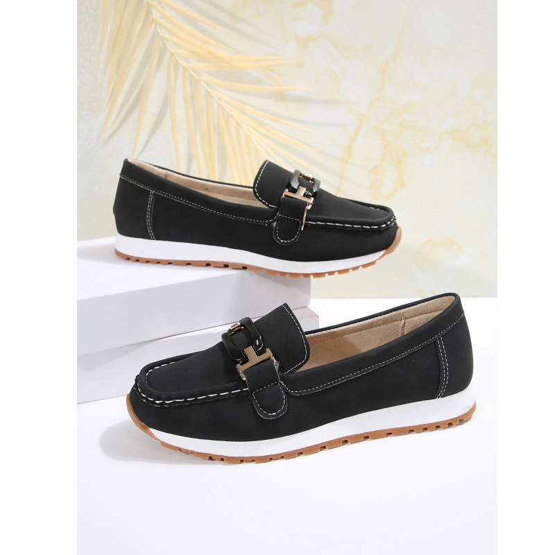 Lässige Loafer mit Wildleder-Optik und dicker Sohle