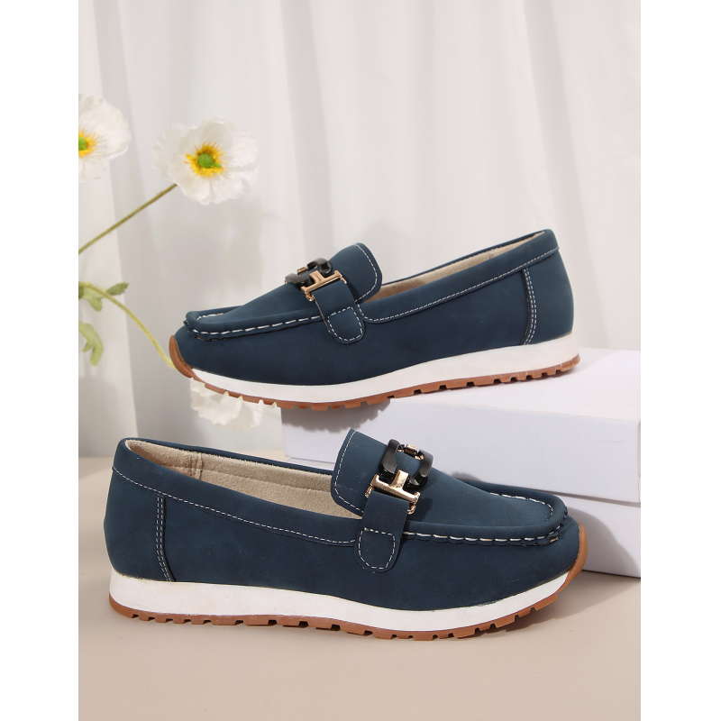 Lässige Loafer mit Wildleder-Optik und dicker Sohle