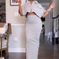 Damen zweiteiliges Set: Crop-Top und Maxi-Rock