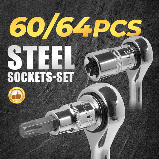 🔩 Ultimativer Steckschlüsselsatz für Mechaniker – CR-V Stahl + 60 Teile