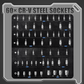 🔩 Ultimativer Steckschlüsselsatz für Mechaniker – CR-V Stahl + 60 Teile