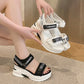 Lässige Sandalen mit offenem Zehenbereich und Keilabsatz für Damen