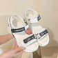 Lässige Sandalen mit offenem Zehenbereich und Keilabsatz für Damen