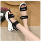 Lässige Sandalen mit offenem Zehenbereich und Keilabsatz für Damen
