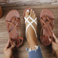 Flache, lässige Strandsandalen für Damen