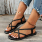 Flache, lässige Strandsandalen für Damen