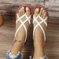 Flache, lässige Strandsandalen für Damen