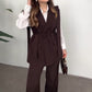 🥰💃Set aus entspanntem Oberteil und Hose mit geradem Bein für Frauen