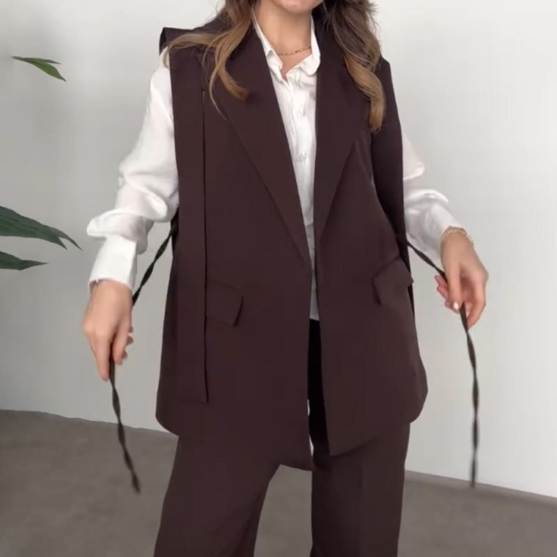 🥰💃Set aus entspanntem Oberteil und Hose mit geradem Bein für Frauen