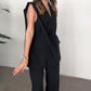 🥰💃Set aus entspanntem Oberteil und Hose mit geradem Bein für Frauen