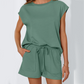 2-teiliges Set aus Rundhals-Top und Shorts für Damen