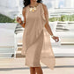 ⏳Zeitlich begrenztes Special⏰Damen Sommer Elegant Rundhals Asymmetrisch Mesh Ärmelloses Kleid👗