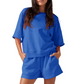 Damen lässiges Kurzarmshirt und Shorts Set