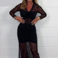 Sexy Spitzenkleid mit V-Ausschnitt für Damen