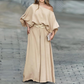Set aus One-Shoulder-Top und Hose mit weitem Bein